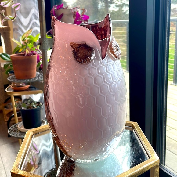 ****SOLD**SOLD******🌸GORGEOUS Murano Glass Owl Vase - Picture 3 of 13